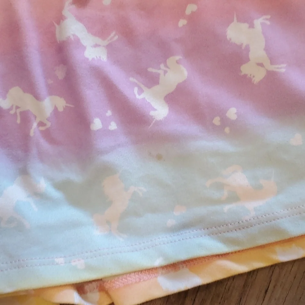 Jenna & Jessie Ride a Unicorn Swim with Mermaids Chase Rainbows Pajamas Size 10